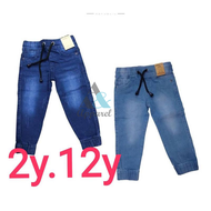 🔥🔥KIDS JOGGER PANTS🔥☆ STRECHABLE ☆ READY STOCK ☆ ☆KIDS DENIM JOGGER UNISEX PANTS