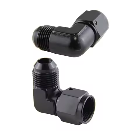 2PCS AN3 AN4 AN6 AN8 AN10 AN12 Female to 3AN-12AN Male 90 Degree Flare Swivel Hose Fitting Adapter B