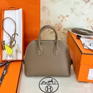 Hermes 全新 mini bolide 大象灰 金釦