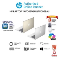 HP LAPTOP 15-FC0952AU /FC0962AU (R3-7320U,8GB D4 RAM,512GB SSD,15.6" FHD,OPI24,WIN11,2YRS)