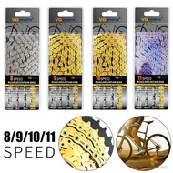 SHANLIN Bike Chains Hybrid Cycle Durable Half Hollow Chain 8/9/10 11 speed Mountain Bike Road Bike B