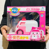 Large Size Deformed Police Car Polly Inertial Light Music Helicopter Roy poli Amba Inertial Car Chil