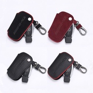 [Ready Stock] Benz Key Case Genuine Leather Carbon Fiber Key Case AMG gla gl slk gle cls Benz Key Ri