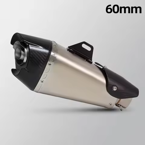 60MM AT2 Universal Motorcycle Exhaust Carbon Fiber Muffler with DB Killer Escape Line For R1 Ninja65