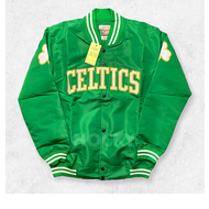 HOCKY Basketball Jacket Premium Celtics Green Varsity Vintage Bomber Bordir Pria Wanita Terbaru