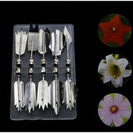10pcs/set  Pudding Nozzle  3D Jelly Flower Cake Jello Gelatin Art Tool Russia Nozzle DIY Cake Decora