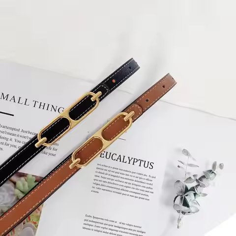 1.3cm Women's Belt Reversible Multifunctional Fashion Durable Fashion Item Belt