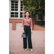 Bazzi design wide-leg pants with waist belt - Real photo taken by myself