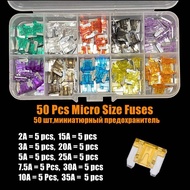 Medium Mini Auto Car Fuses 2A/3A/5A/7.5A/10A/15A/20A/25A/30A/35A Amp With Storage Case Assortment Bl