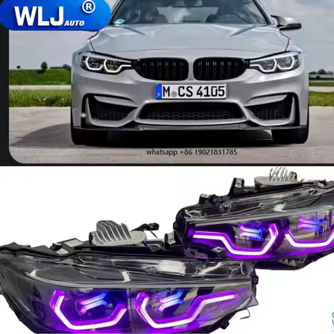 RGB 7-color V2 IKON Style DRL Headlights for 4 Series F32 F33 F36 F80 F82 F8X M3 M4 LED Daytime Runn