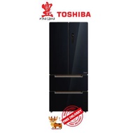 TOSHIBA FRENCH DR FRIDGE 503L GR-RF532WE-PGX BLACK GLASS