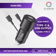 Nafiri - OLIKE Car Charger R6S R6C Set + Cable | Dual USB Fast Charging 2.4A Car Charger Free C Cabl