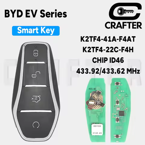 Key Crafters K2TF4-41A-F4AT 433.92MHz CHIP ID46 Smart Car Key For BYD Qin PLUS DM-i / EV Yuan PLUS S