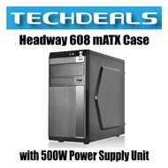 Headway 608 mATX Case with 500W Power Supply Unit