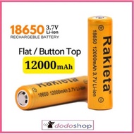 RAKIETA 18650 Bateri Boleh Cas Semula 3.7V Flat Top / Button Top Rechargeable Battery 12000mah ( 1 P