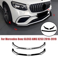 Car Front Lower Bumper Spoiler Front Lip Shovel Diffuser For Mercedes Benz GLC63 AMG X253 2016-2019 