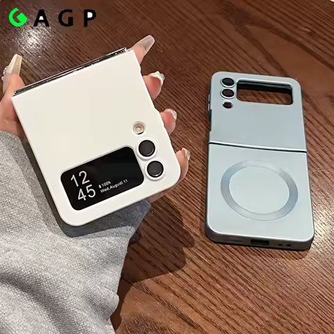 Magnetic Soft Silicone Z Flip 3 4 5 Case Matte Luxury flip3 flilp4 flip5 For Samsung Galaxy Z Flip 5