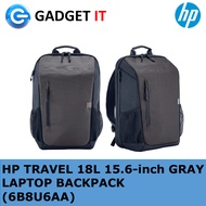 HP TRAVEL 18L 15.6-inch GRAY LAPTOP BACKPACK [6B8U6AA]