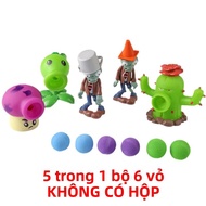 Plants Vs Zombies 2 Xương Rồng Peashooter Pháo Dừa Playset Silicone Mềm Hình Đồ Trang Trí Cho Bé Tra