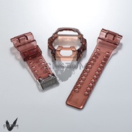 (Vcustom) G8900 JELLY " BROWN " BAND AND BEZEL WATCH STRAPS