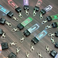 (Local Stock) Personalised LED acrylic keychain / bag tag  Christmas birthday gift