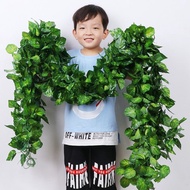 2M Long Artificial Plants Wall Green Leaf Creeper Flower Vine/Simulation Red Maple Ivy Vine Wall Han