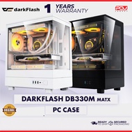 DARKFLASH DB330M MATX PC CASE - BLACK/ WHITE