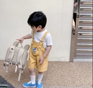 （兩件套）男嬰幼兒bb kids 兒童小朋友中童大童可愛唐老鴨褲唐老鴨套裝型仔潮童吊帶工人褲配tee，户外野餐郊外生日造型party 服禮物