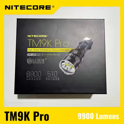 Hunting Torch Original TM9K PRO Flashlight Tactical NITECORE Camping Hand Light searching strobe Pat