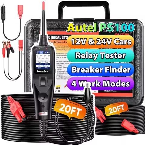 Autel PowerScan PS100 Power Circuit Probe Kit Electrical Wire Tracer, Circuit Relay Tester Breaker S