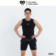 Áo Thun Tanktop 3 Lỗ Nam Bo Viền 1 Nữa Tập Gym Thể Thao Chạy Bộ - X9 Sportswear - X021