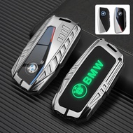 Luminous Silicone Zinc Alloy Smart Car Key Fob Case Cover Chain Keyless Remote Shell Holder Protecto