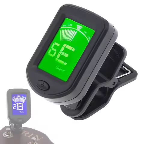Portable Clip On Guitar Tuner for Guitar / Bass / Violin / Ukulele / Chromatic, Universal Digital Tu