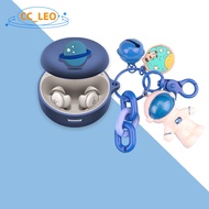 Case for Anker Soundcore Sleep A30 Silicone Soft Case Cute Astronaut Cartoon Bulldog Keychain Pendan