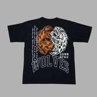 Darc Wolf Sports Oversized Graphic DTG Printing Technique Workout Gym Fitness Men Short Sleeves Wol