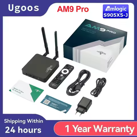 Ugoos AM9 Pro Smart TV Box Android 14 Amlogic S905x5-J Wifi BT5.3 1000M 4K Set Top Box Media Player 