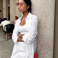 Alo Shirt Armband Letter Long Sleeve Women Early Spring Loose All-Match Casual Sports Sunscreen Soli