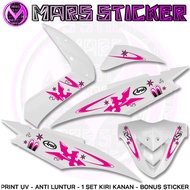 Transparent Striping Mio Soul Carburetor Old Sense Premium Sticker Motif Arai Mata