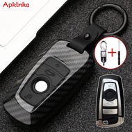 Remote Smart Carbon Fiber Key Case Cover Shell Holder Key Fob Chain Ring For BMW M4 F8 M5 F10 M6 F12