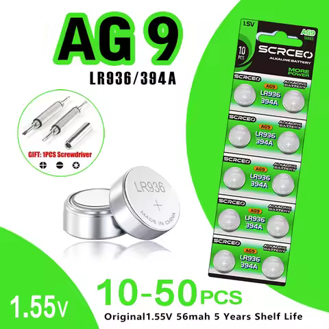 10-50PCS LR936 AG9 LR45 LR930 LR932 1.5V lithium manganese dioxide button battery, suitable for calc