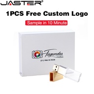 JASTER (1PCS Free Custom Logo) Crystal USB 2.0 Flash Drive 4GB Wooden  Box Memory Stick 8GB 3D Laser