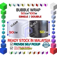 50cm Bubble Wrap 100 meter Clear / Black 50cm x 100m Single / Double Layer 0.5m x 100m