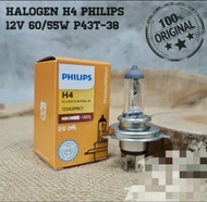 Philips H4/H 4 12V 60/55W Bohlam Lampu Halogen Philips H4/H 4 12V 60/55W