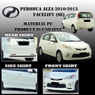 PERODUA ALZA 2010-2013 (SE) STYLE FULL SET COLLECTION SKIRT BODYKIT (MATERIAL PU)