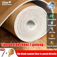 【5layers thickened】Vinyl Flooring 3mm Tikar Getah tebal murah waterproof Non-slip Floor Sticker lantai Wood vinyl floor Cement Floor Mat 地板貼