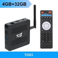 VONTAR | TOX3 Smart TV Box Android 11 4GB 32GB with Amlogic S905X4 2T2R Wifi 1000M Internet BT4.1 Su