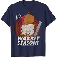 Looney Tunes Elmer Fudd It's Wabbit Season T-Shirt – Vintage 90s Retro Men's Women's Unisex Cotton C