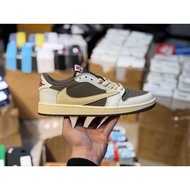 Travis Scott x Air Jordan AJ1 Low Kasut Sukan Lelaki dan Wanita Kasut Skateboard Serbaguna Kasut Lar