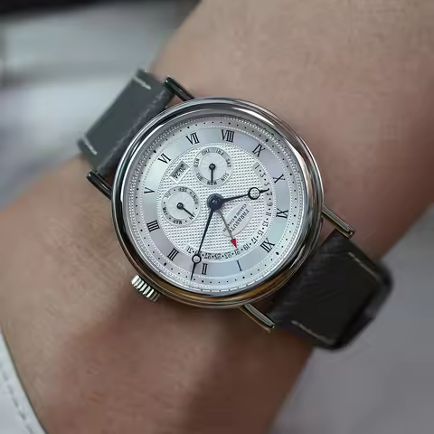 FARASUTE Men Automatic Watch 38mm Classic Mechanical Wristwatch 3ATM Sapphire Mirror Multi-dial Flyb