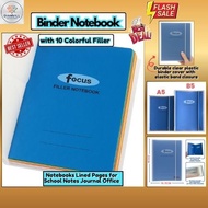 Binder Filler Notebook with Divider Refillable for College & Senior High Students 10 Subject